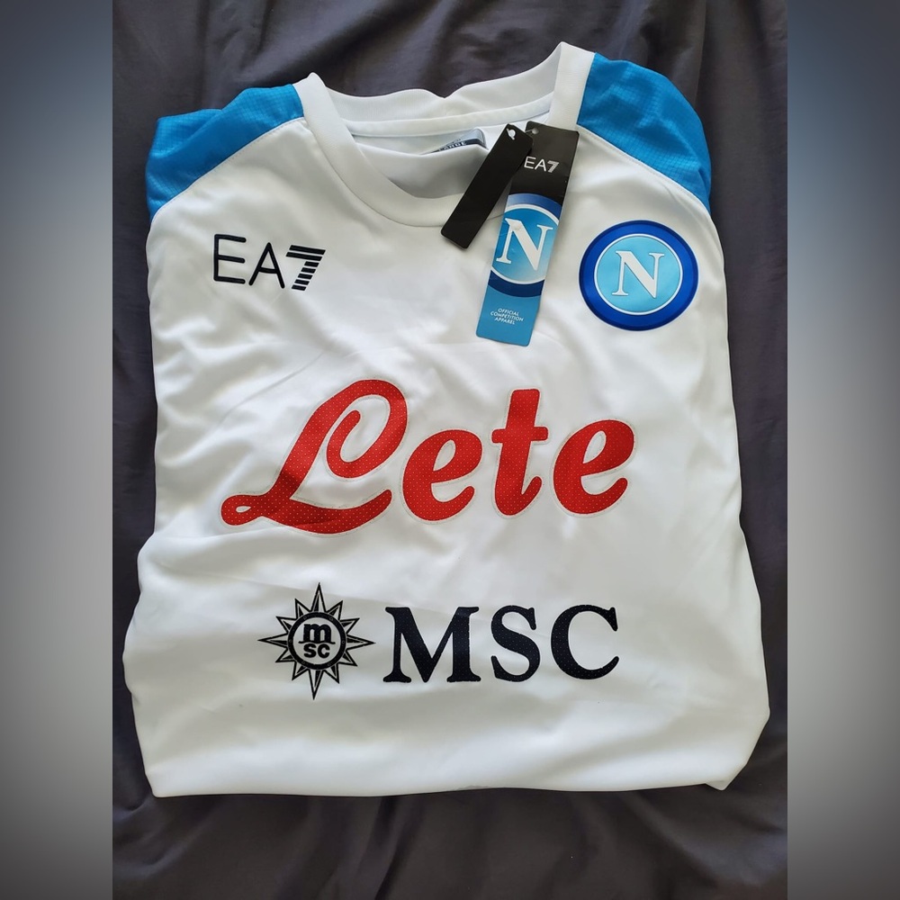 Napoli Men’s White & Sky Blue Football Jersey